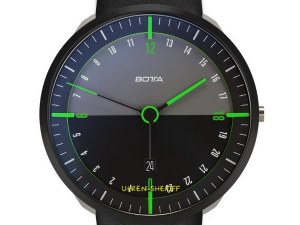 Botta Tres 24 Titan schwarz grün 40mm Black Edition Zifferblatt